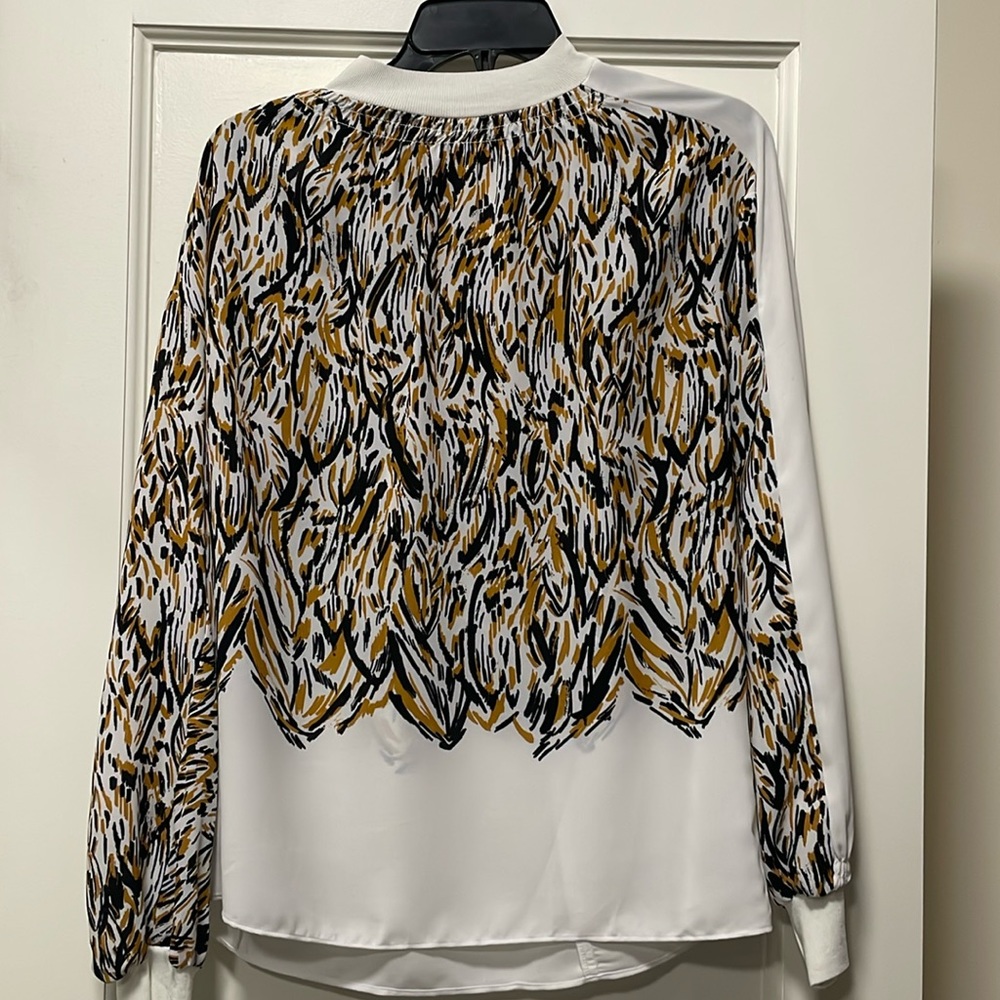 Mock Neck Polyester Blouse by DR2